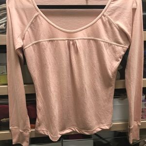 LONG SLEEVE LIGHT SALMON  T-SHIRT